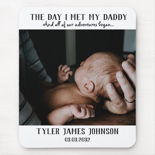 Foto eerste Vaderdag Muismat (Voorkant)