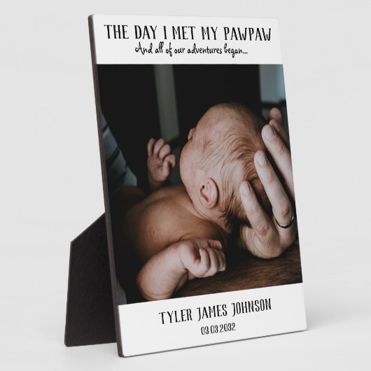 Foto eerste Vaderdag PawPaw Keepomwille Fotoplaat (Zijkant)