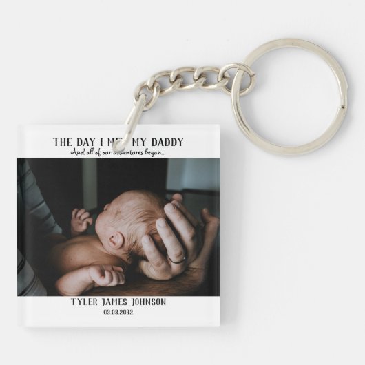 Foto eerste Vaderdag Sleutelhanger (Achterkant)