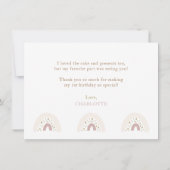 Foto Eerste Verjaardag Paars Goud Bedankkaart (Achterkant)