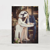 Foto Eiffel Tower Paris Couple's First Kerstmis Feestdagen Kaart (Achterkant)