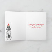 Foto Eiffel Tower, Paris Poodle Pet Dog Kerstmis Feestdagen Kaart (Binnen)