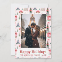 Foto Eiffeltoren Chique Paris Roze Kerstmis