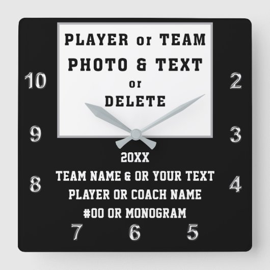 Foto, Eind van Seizoensgeschenken, Zwart wit, Alle Vierkante Klok (Voorkant)