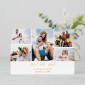 Foto Ele Chic 5 Multi Save the Date Folie Uitnodiging (Staand Voorkant)