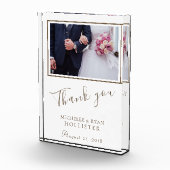 Foto Elegant Bedankt voor je bruiloft fotoblok (Rechts)