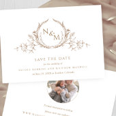 Foto: Elegant Beige Cream Monogram Wedding Save The Date