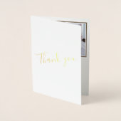 Foto Elegant Bericht Dank u Trouwfoto Folie Kaarten (Voorkant)