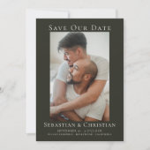 Foto Elegant Bewaar de datum Bruiloft (Voorkant)