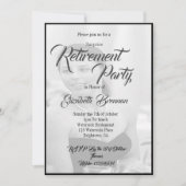 Foto Elegant Black en White Stylish Kaart (Voorkant)