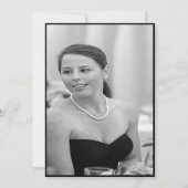 Foto Elegant Black en White Stylish Kaart (Achterkant)