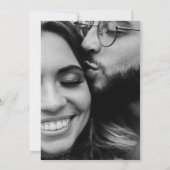 Foto Elegant Black Wedding Invitation Kaart (Achterkant)