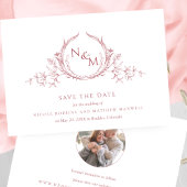 Foto: Elegant Blush Pink Monogram Wedding Save The Date