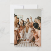 Foto Elegant Boho Floral Vrijgezellenfeest Bedankkaart (Achterkant)