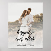 Foto Elegant Bruiloft Welkom Poster (Voorkant)