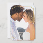 Foto Elegant Burgundy Gold Pink Boho Wedding Kaart (Achterkant)