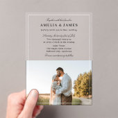 Foto Elegant Calligraphy Wedding Acryl Uitnodigingen (Insitu (Draagbaar))