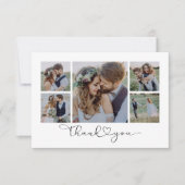 Foto Elegant Chic Script Wedding Bedankkaart (Voorkant)