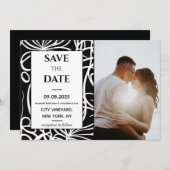 Foto Elegant Classy Wedding Save the Date Kaart (Voorkant / Achterkant)
