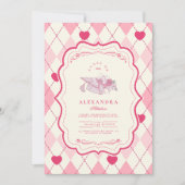 Foto Elegant Coquette Roze strik Afstuderen Kaart (Voorkant)