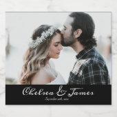 Foto Elegant Custom Calligraphy Wedding Bier Etiket (Enkel label)