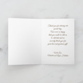Foto Elegant Dank u Bruiloft Custom Photo Card Bedankkaart (Binnen)