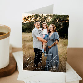 Foto Elegant Easter Blessings Feestdagen Kaart