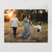 Foto Elegant Easter Blessings Feestdagenkaart (Voorkant)