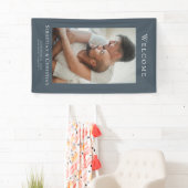 Foto Elegant Eenvoudig Welkom Bruiloft Spandoek (Insitu)