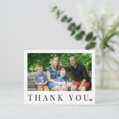 Foto elegant, eenvoudig zwart-wit, bedankt briefkaart (Staand voorkant)