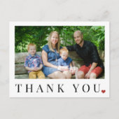 Foto elegant, eenvoudig zwart-wit, bedankt briefkaart (Voorkant)