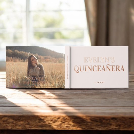 Foto Elegant Eenvoudige Quinceanera Gastenboek