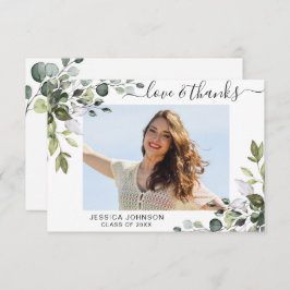 FOTO Elegant Eucalyptus Greenery Afstuderen Bedankkaart