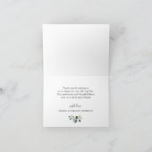 FOTO Elegant Eucalyptus Greenery Wedding Bedankkaart (Binnen)