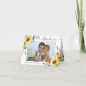 FOTO Elegant Eucalyptus Sunflower Greenery Bedankkaart (Voorkant)