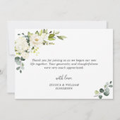 FOTO Elegant Eucalyptus White Roses Floral Bedankkaart (Achterkant)