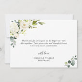 FOTO Elegant Eucalyptus White Roses Floral Bedankkaart (Achterkant)