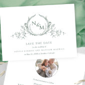 Foto: Elegant Green Monogram Wedding Save The Date