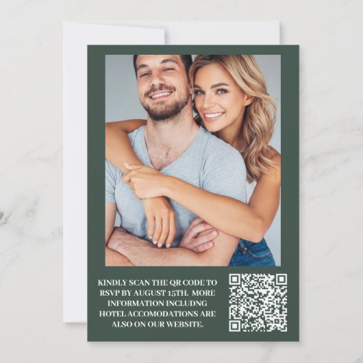 Foto Elegant Italië Capri Bestemming Bruiloft Kaart (Achterkant)