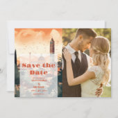 Foto Elegant Italië Florence Bestemming Bruiloft Save The Date (Voorkant)