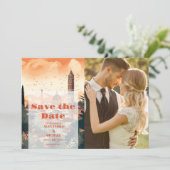 Foto Elegant Italië Florence Bestemming Bruiloft Save The Date (Staand voorkant)