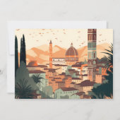 Foto Elegant Italië Florence Bestemming Bruiloft Save The Date (Achterkant)