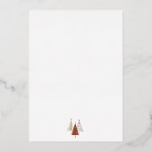 Foto Elegant Kerstmis Script Goud Modern Folie Feestdagenkaart (Achterkant)