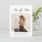 Foto Elegant Minimalistisch Modern Save The Date (Staand voorkant)