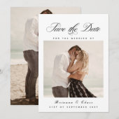 Foto Elegant Minimalistisch Modern Save The Date (Voorkant / Achterkant)