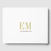 Foto Elegant Modern Gold Colored Wedding Gastenboek (Achterkant)