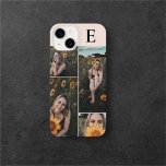 Foto Elegant Monogram Blush Pink iPhone 14 Hoesje<br><div class="desc">Introductie van onze gepersonaliseerde iPhone-hoes, een perfecte mix van stijl en sentiment. Dit hoesje heeft een collage van 4 foto's, met 2 verticale en 2 horizontale foto's, zodat u uw favoriete herinneringen kunt laten zien. Aan de bovenkant, personaliseer het met uw monogram, het toevoegen van een unieke en elegante touch....</div>