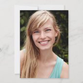 Foto Elegant Monogram Graduation Party Kaart (Achterkant)