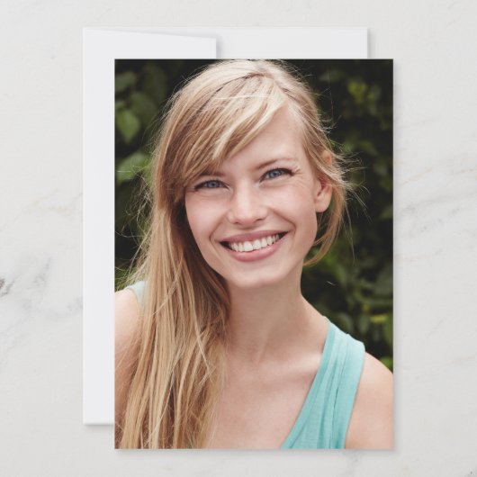 Foto Elegant Monogram Graduation Party Kaart (Achterkant)