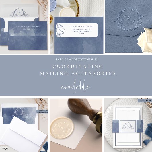 Foto: Elegant Navy Blue Monogram Wedding Save The Date